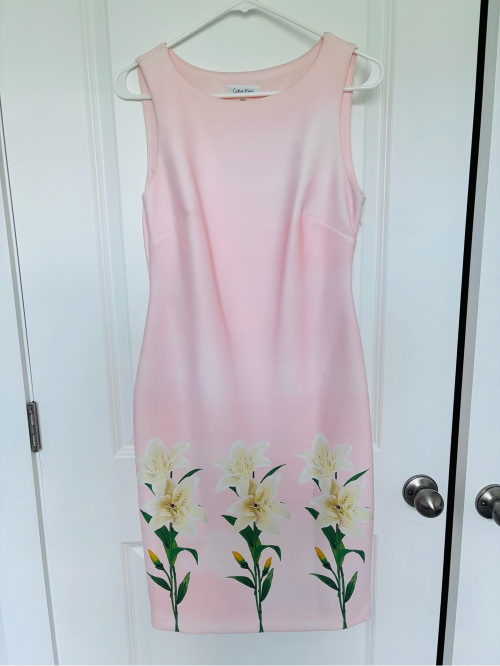 Calvin Klein Pink Floral Sheath Dress